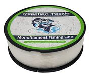 Reaction Tackle Monofilament Fishing Line- Strong and Abrasion-Resistant Nylon Mono Fishing Line, Freshwater and Saltwater Fishing Line Clear 12/1400