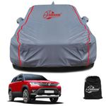 GARREGE Brezza Car Cover Waterproof 2023 2024 Models With Free Bag And All Weather For Car Cover,100% Waterproof Outdoor Car Covers Rain Snow Uv Dust Protection. Custom Fit, Grey