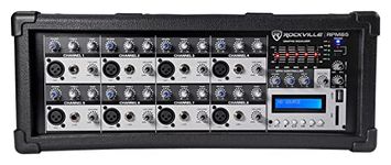 Rockville RPM85 2400w Powered 8 Channel Mixer, USB, 5 Band EQ, Effects/Bluetooth