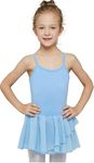 MdnMd Blue Camisole Tutu Skirted Dance Ballet Leotard for Toddler Girls Gymnastic Ballerina Outfit (Age 2-4 / 2t,3t)