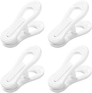 otylzto 20 Pcs Multi-Purpose Plastic Clips for Hangers, White Plastic Clips for Plastic Clothes Hangers,Standard Plastic Hanger