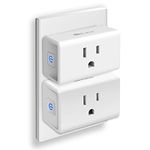 Kasa Smart Plug Ultra Mini 15A, Smart Home Wi-Fi Outlet Works with Alexa, Google Home & IFTTT, No Hub Required, UL Certified, 2.4G WiFi Only, 2 Count (Pack of 1)(EP10P2), White