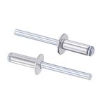 sourcing map Blind Rivets, Aluminum Pull Rivets Core Decoration Rivets 6mm Diameter 16mm Grip Length Silver Tone, 25pcs