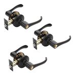 Dynasty Hardware VAI-00-12P, Vail Front Door Entry Lever Lockset, Aged Oil Rubbed Bronze - (3 Pack) - Keyed Alike