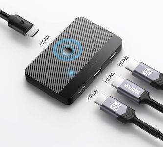 Mak World® 3 in 1 Out, 3 Port HDMI Switch Switcher Selector, Support 4K, 3D, HDCP 2.2, 1080P, HDR Compatible with PS5, PS4, HDTV, Fire Stick, Roku, PC