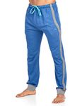 Balanced Tech Men's Color Block Stripe Jersey Knit Jogger Lounge Pants - Indigo Heather - Medium/M