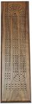 WE Games Classic Solid Walnut Wood Board Cribbage Board Set, 3 Track Board with Metal Pegs, Unique Cribbage Board for Family, Travel Games, 16 inches