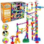 Marble Genius Glow Marble Run Set - 200 pcs, Marble Maze Glow in The Dark, STEM Educational Building Block, Instruction App Access, Color Instruction Manual, Great Easter Gifts for Kids, Super Set