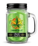 12oz Cannabis Killer (Removes Weed Smell) Scented Beamer Candle Co. Ultra Premium Jar Candle. 90 Hr Burn Time. USA Made