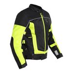 Royal Enfield Explorer V4 Pro Riding Jacket Neon Green (3XL) 48Cm with D3O,Level 2 Protectors At Shoulders & Elbows & Fitted with Back Armours,“Ergo Pro Tech”,Level 2 Pockets For Chest Protectors