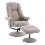 Morris Living The Denver Swivel Recliner Chair & Footstool - In Choice of Fabric (Oat)
