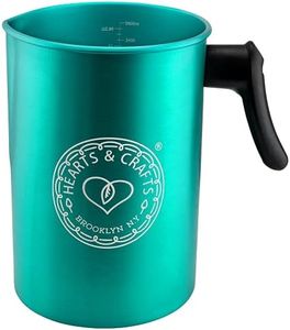 Hearts & Crafts Candle Pots, 64oz. Aluminum Candle Making Pouring Pot for 4lb. Melted Wax, Teal Color - Best for Candles, Arts & Crafts, and More