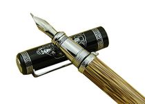 Duke 551 Confucius Fude Nib Fountain Pen Bent Nib Nature Bamboo Medium to Broad Art Handwriting Drawing Calligraphy Pen