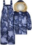 OshKosh B'Gosh boys Ski Jacket and Snowbib Snowsuit Set, Blue Abstract, 4 Years