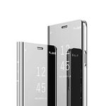 MRSTER Case for Samsung S6, Mirror Design Clear View Flip Bookstyle Protecter Shell With Kickstand Case Cover for Samsung Galaxy S6. Flip Mirror: Silver