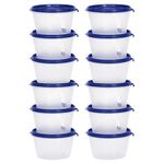 SIMPARTE Polypropylene Nesterware Food Storage Container For Kitchen Organiser, Utensil, Airtight Storage, Sugar, Tea, Cereals - 750Ml (Dark Blue, 12)