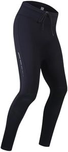 Skyone Wetsuit Pants Women Men Neoprene Pants Leggings 3MM Swim Pants Tights, Black Wet Suit Pants Long Scuba Diving Pant Warm for Surfing Snorkeling Boating Kayaking (3MM Black Men, XXXX-Large)