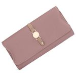 SENDEFN Leather Wallet for Women, RFID Blocking Purses for Women, Long Ladies Purse with Multiple Card Slots and Zipper Compartment