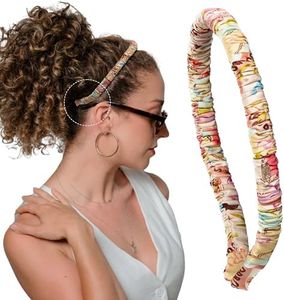 Curlfriend Collective Curly World Comfort Curve Silk Headband – Luxury 100% Mulberry Silk Hair Accessory for Women, Non-Slip, No Headache, Stylish Wide Headband for Curly Hair