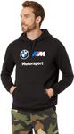 PUMA Men's BMW M Motorsport Essentials Fleece Hoodie, Puma Black, Large