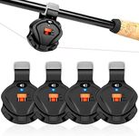 4 PCS Fish Bite Alarm, Fishing Bells Fishing Alarms Electronic LED Indicator Light Fish Bites Alert with Adjustable Volume & Sensitivity Clip On Fish Rod Bait for Freshwater Saltwater Ice Fishing