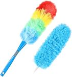 iHUFeather Rainbow Static Duster 24 inch Electrostatic Bendable Microfiber Duster for Cleaning Office, Car, Computer, Air Condition (2pcs)