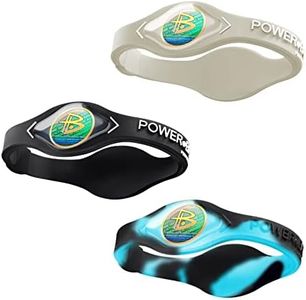 Power Balance The Original Genuine Performance Wristband, Silicone Rubber Wristbands Bracelets Sports Bracelet Wristband for Men Women,3 Pack Bangles, Safe Waterproof, Size of M+M+L