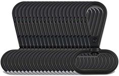 BIKICOCO 1'' Swivel Trigger Bolt Snap Hook Lobster Claw Clasp Clip, Oval-Ring Ended, Black - Pack of 20