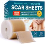 Silicone Scar Sheets, Silicone Scar Tape(1.6"x 120" Roll-300CM), Silicone Sheets for Scars, Scar Tape for Surgical Scars, Silicone Scar Strips for C-Section, Tummy Tuck, Keloid, and Surgical Scars