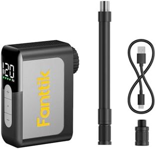 Fanttik X10 Ace Mini Tiny Bicycle Pump with Gauge, 120PSI Electric Bike Pump with Presta and Schrader Valve, Auto Stop, Fast Inflation for Road Bike, MTB, Bicycle Motocross, E-Bike