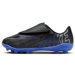 NIKE Mercurial Vapor 15 Club Football Shoe, Black Chrome Hyper Royal, 10 UK Child