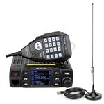 Retevis RT95 Ham Radio,Dual Band Mobile Radio with Antenna,200 Channel,Dual Speaker,Rotatable LCD Display,Chirp,VOX,Amateur Radio Mobile Transceiver,Long Range Two Way Radio for Offroad Traveling