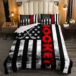 Ice Hockey Comforter Set Twin,Puck 