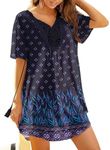 Ekouaer Swimsuit Cover Ups for Women Lace Crochet V-Neck Bikini Beach Coverups Dress for Swimwear Bathing Suit