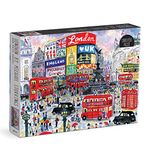 Galison Michael Storrings 1000 Piece London Jigsaw Puzzle for Adults, Illustrated Art Puzzle with Scene from the Streets of London