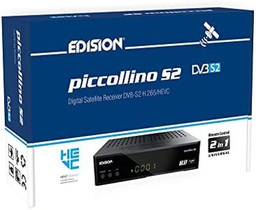 EDISION Piccollino DVB-S2 Full HD Sat Receiver H.265/HEVC lector de tarjeta USB Negro