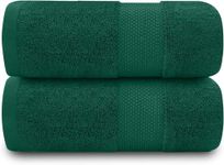 GC GAVENO CAVAILIA 700 GSM Bath Sheets - Large Bath Towels 2 Pack - Egyptian Cotton Towel Set - Quick Dry Towels - Soft Feel Towels - Green - 90X140