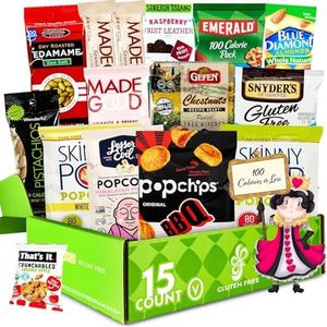 100 Calorie Snacks Variety Pack | Healthy Snacks Care Package | Low Calorie Snacks | Holiday Gift Baskets | Vegan Snacks, Protein Bars & Nuts - 100 calories or Less [15 count] Snack Food Gifts