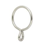 Ivilon Drapery Eyelet Curtain Rings - 1.7" Ring for Curtain Hook Pins, Set of 14 - Brushed Nickel