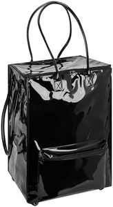 StorageWorks Grocery Cart on Wheels, Zipper Closure Rolling Bag, Shopping Trolley Carries Up to 44 lb, Rolling Tote Bag with Handles, Black, 72L, Medium