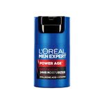 L’Oréal Paris Men Expert 24 HR Hydrating Moisturizer for Men with Hyaluronic Acid and Vitamins, Fights Signs of Aging, Power Age, Packaging May Vary, 50 mL