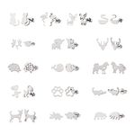 Pandahall Brass Post Stud Earring, Stainless Steel