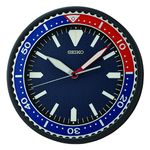 Seiko 12 Inch Heritage Design Watch Dial Wall Clock, Classic Blue