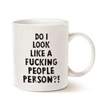 Funny Coffee Mug Christmas Gifts, Do I Look Like a People Person Best Friend Porcelain Cup, White 11 Oz