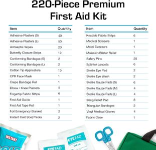 220-Piece First Aid Kit – Emergency Medical Supplies Set