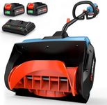 SENIX Cordless Snow Shovel, 40V | 13-Inch | 6-Inch | 8000mAh Snow Blower, 20FT Max Throw Distance, Plows 375lbs/Min, with Auxiliary Handle for Patio, Deck, Driveway