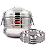 PANCA Idli Maker 3 Plate Premium Idli Cooker, 18 Idli Cavitiies, Idli Panai Steamer Premium (18 IDLI BIG)