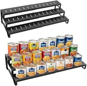 Expandable Can Organizer for Pantry,3-Tier Adjustable Metal Can Rack 2 Pack