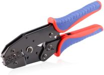 HKS Crimping Tool For Non-Insulated Terminal - Ratcheting Wire Crimpers - AWG 20-8 (0.5-10mm²) - Ratchet Terminal Crimper - Electrical Crimping Tool