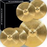 MOCKING BIRD 5 Pcs Cymbals for Drum Pack Includes 14" High-Hat(2), 16" Crash, 18" Crash cymbal, 20" Ride cymbal musical instruments